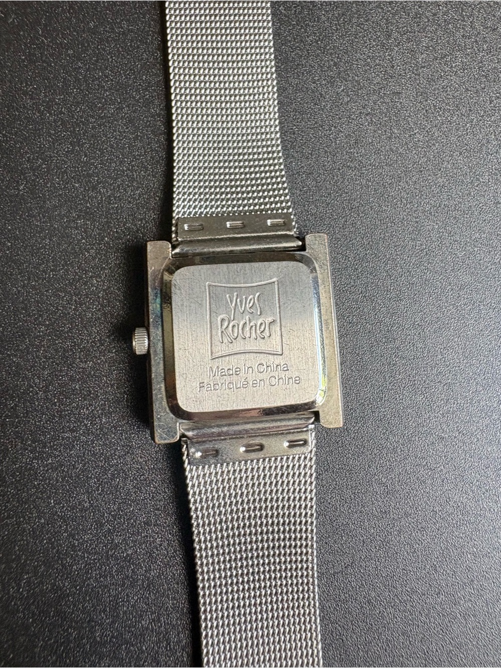 Square Silver Mesh Quartz Watch - Silver Dial - Picture 6 of 6